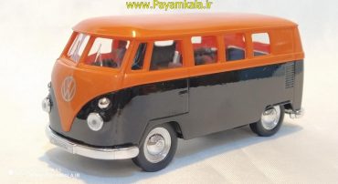 فولکس استیشن (VOLKSWAGEN T1 BUS 1963 BY WELLY ) (1:32) مشکی-نارنجی