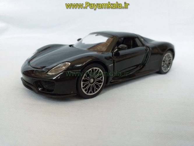 ماشین اسباب بازی پورشه (PORSCHE 918 SPYDER BY WELLY) مشکی