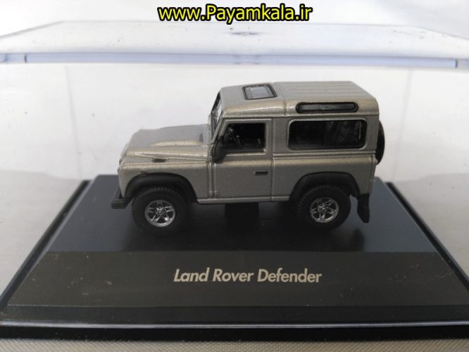 ماکت مینیاتوری لندرور دیفندر (Land Rover Defender BY WELLY)(1:87) نقره ای