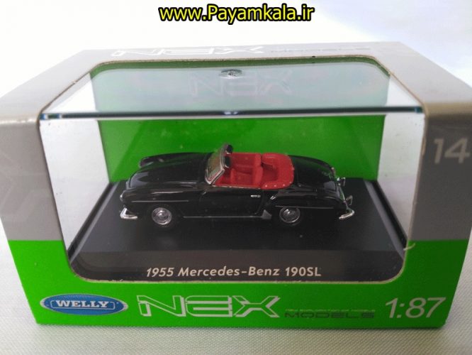 ماکت مینیاتوری بنز (1:87)(MERCEDES-BENZ 190SL BY WELLY)