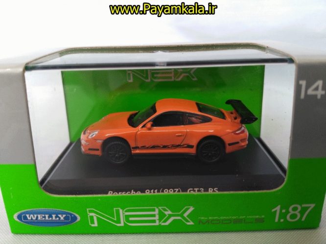 ماکت مینیاتوری پورشه (1:87)(PORSCHE 911-997 GT3 RS BY WELLY)