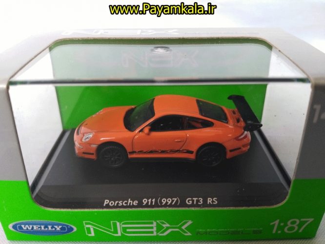 ماکت مینیاتوری پورشه (1:87)(PORSCHE 911-997 GT3 RS BY WELLY)