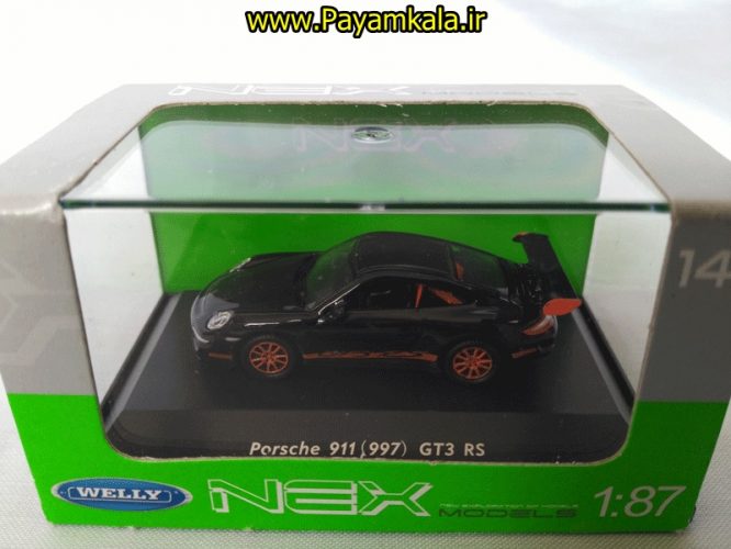 ماکت مینیاتوری پورشه (1:87)(PORSCHE 911-997 GT3 RS BY WELLY)