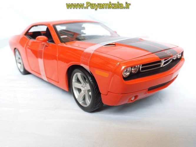 ماکت فلزی دوج چلنجر بزرگ (1:18) (DODGE CHALLENGER BY MAISTO PREMIEREEDITION) نارنجی