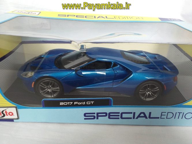 ماکت فورد GT بزرگ (FORD GT 2017 BY MAISTO) (1:18) آبی