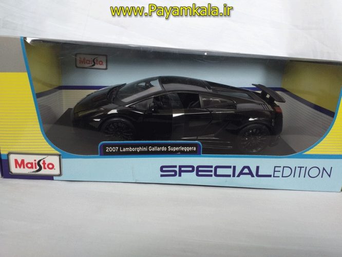 ماکت لامبورگینی بزرگ (LAMBORGHINI GALLARDO SUPERLEGGERA 2007 BY MAISTO) (1:18) مشکی