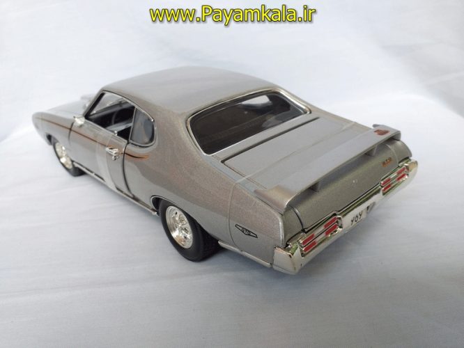 ماکت پونتیاک بزرگ (1:18) نقره ای (PONTIAC GTO JUDGE 1969 BY MOTORMAX)