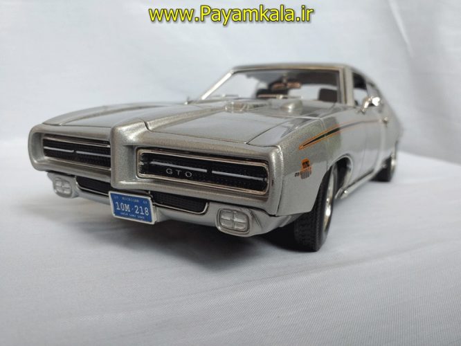 ماکت پونتیاک بزرگ (1:18) نقره ای (PONTIAC GTO JUDGE 1969 BY MOTORMAX)