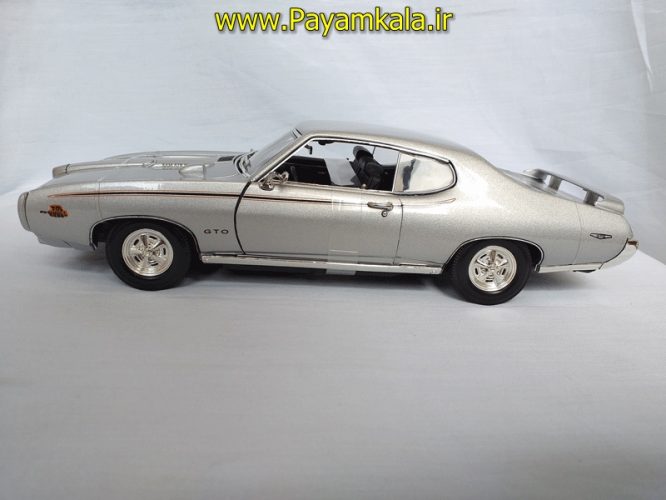 ماکت پونتیاک بزرگ (1:18) نقره ای (PONTIAC GTO JUDGE 1969 BY MOTORMAX)