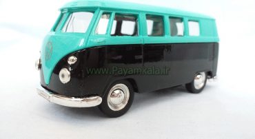 فولکس استیشن (VOLKSWAGEN T1 BUS 1963 BY WELLY) مشکی-آبی (1:32)