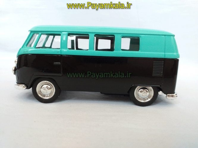 فولکس استیشن (VOLKSWAGEN T1 BUS 1963 BY WELLY) مشکی-آبی (1:32)