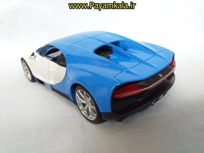 ماکت ماشین فلزی بوگاتی شیرون بزرگ (1:24)( BUGATTI CHIRON BY Maisto) آبی سفید