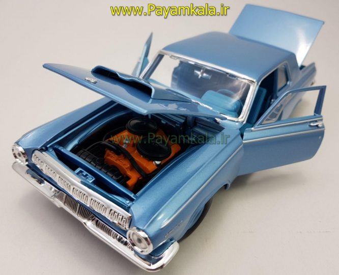 ماشین فلزی شورلت بل ایر(1:18) ( Chevrolet Bel Air 1962) آبی رویال