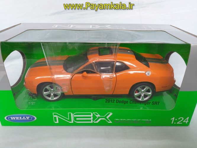 ماشین فلزی دوج چلنجر بزرگ (1:24) (Dodge challenger SRT 2012 ) نارنجی