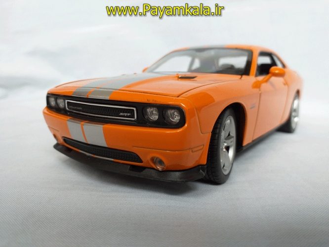 ماشین فلزی دوج چلنجر بزرگ (1:24) (Dodge challenger SRT 2012 ) نارنجی