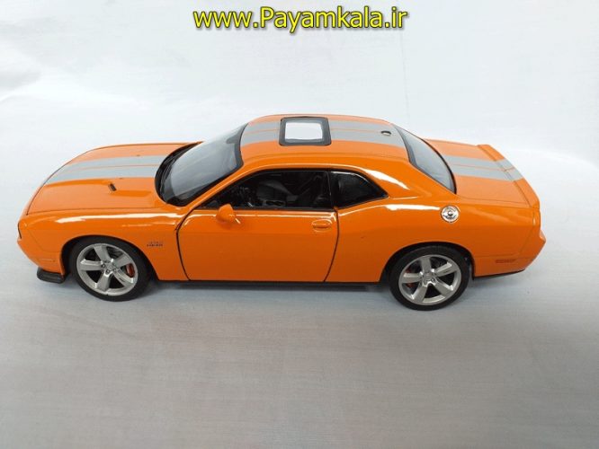 ماشین فلزی دوج چلنجر بزرگ (1:24) (Dodge challenger SRT 2012 ) نارنجی