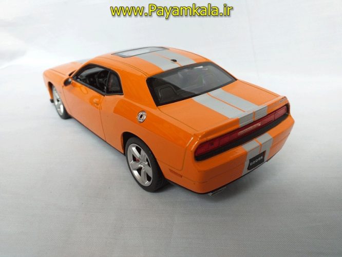 ماشین فلزی دوج چلنجر بزرگ (1:24) (Dodge challenger SRT 2012 ) نارنجی