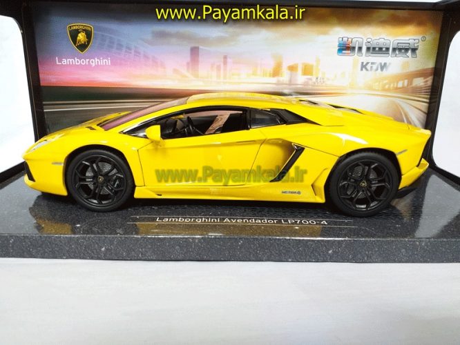 ماکت فلزی لامبورگینی اونتادور بزرگ (Lamborghini Avendador LP700-4 KDW) )(1:18) زرد