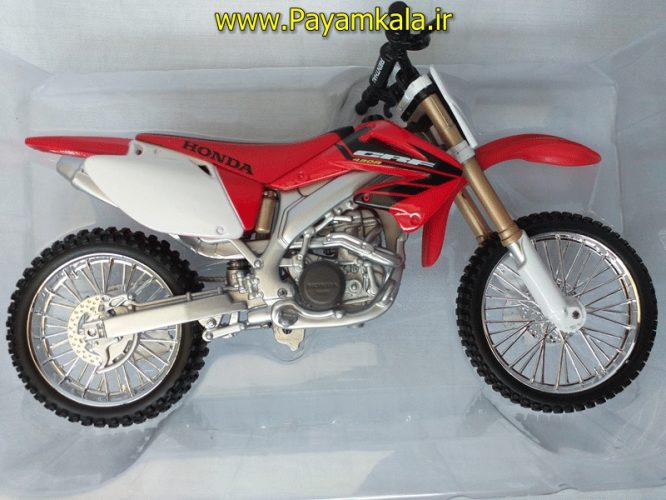 (سایز بزرگ) ماکت فلزی موتورسیکلت هوندا (HONDA CRF450R BY MAISTO)(1/12)