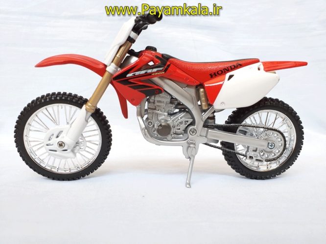 (سایز بزرگ) ماکت فلزی موتورسیکلت هوندا (HONDA CRF450R BY MAISTO)(1/12)