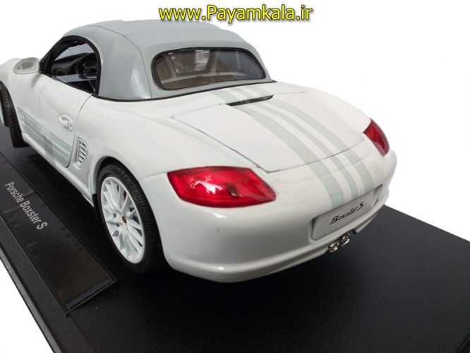 ماشین فلزی پورشه بزرگ (1:18)(PORSCHE BOXSTER S BY WELLY) سفید