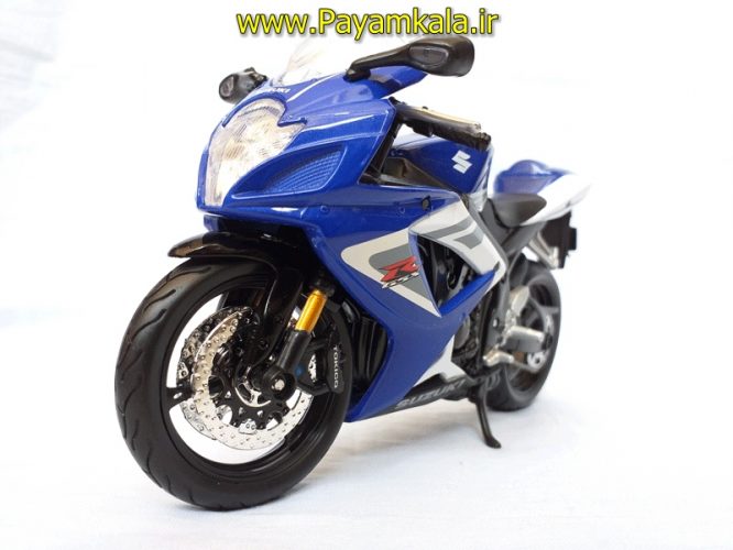 (سایز بزرگ) ماکت فلزی موتورسیکلت سوزوکی (SUZUKI GSX-R750 BY MAISTO)(1/12)