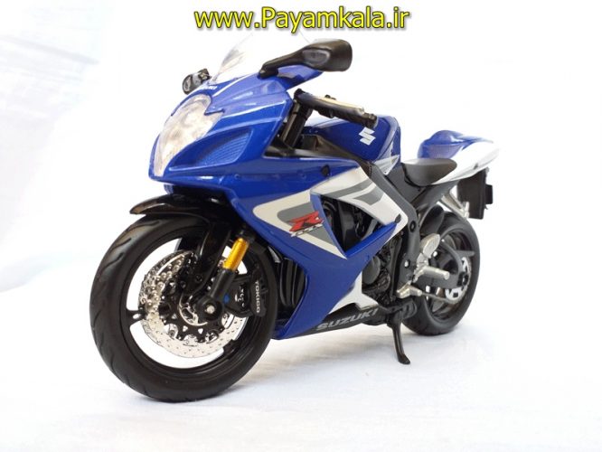 (سایز بزرگ) ماکت فلزی موتورسیکلت سوزوکی (SUZUKI GSX-R750 BY MAISTO)(1/12)