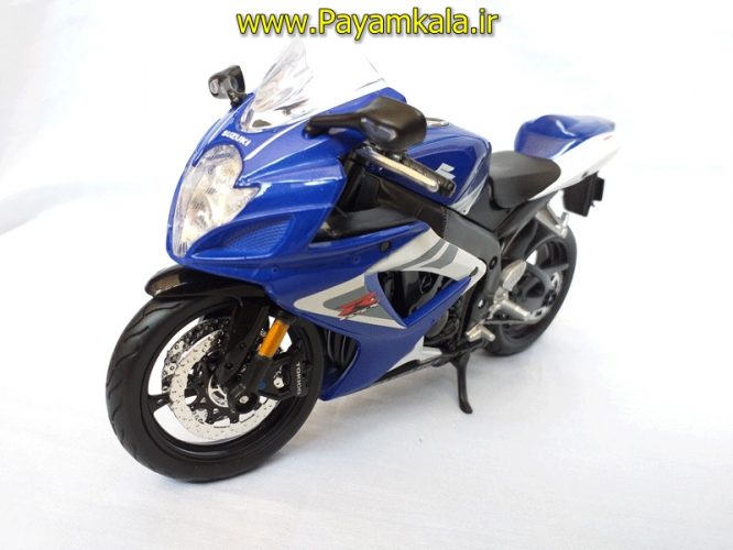 (سایز بزرگ) ماکت فلزی موتورسیکلت سوزوکی (SUZUKI GSX-R750 BY MAISTO)(1/12)