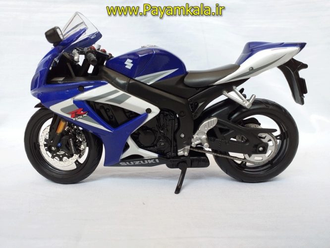 (سایز بزرگ) ماکت فلزی موتورسیکلت سوزوکی (SUZUKI GSX-R750 BY MAISTO)(1/12)