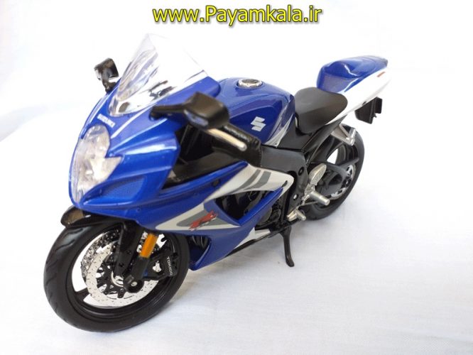 (سایز بزرگ) ماکت فلزی موتورسیکلت سوزوکی (SUZUKI GSX-R750 BY MAISTO)(1/12)