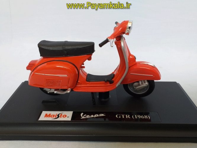 ماکت موتورسیکلت وسپا (VESPA GTR 1968 BY MAISTO) (1/18) (قرمز)