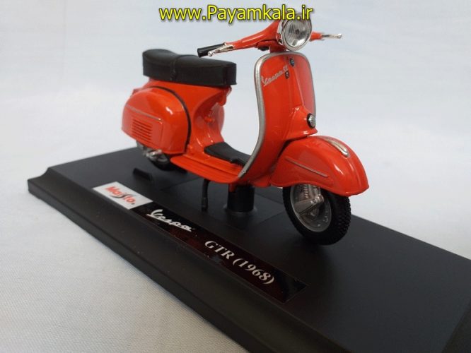 ماکت موتورسیکلت وسپا (VESPA GTR 1968 BY MAISTO) (1/18) (قرمز)