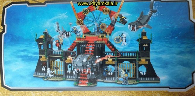 (GIANT SHARK PALACE) لگو قلعه کوسه ای نینجا (DECOOL 20013) قطعات +1171