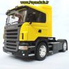 (بدون جعبه) ماکت تریلی اسکانیا (SCANIA R470) بزرگ 1:32ساخت WELLY (رنگ زرد)