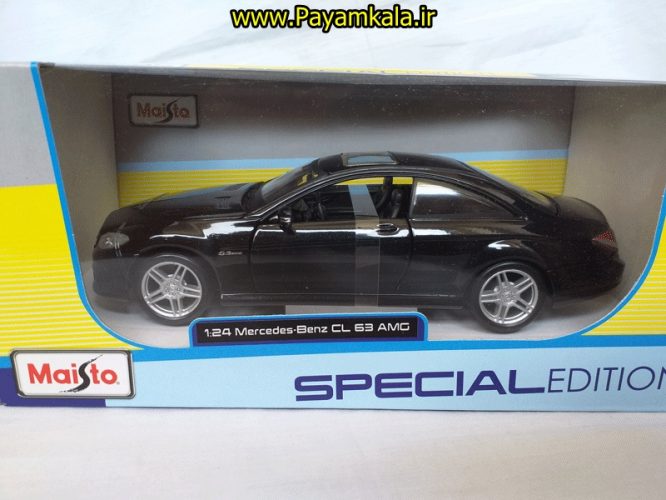 ماکت فلزی اسباب بازی مرسدس بنز CL 63 AMO بزرگ (1:24)( Mercedes -Benz CL 63 AMO ) ساخت مایستو رنگ مشکی