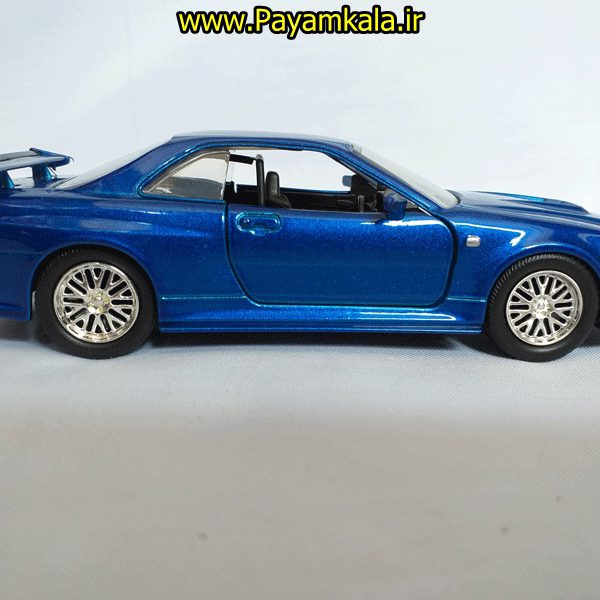 (بی جعبه) ماکت نیسان (2002 (NISSAN SKYLINE GT-R(R34) سریع و خشن آبی