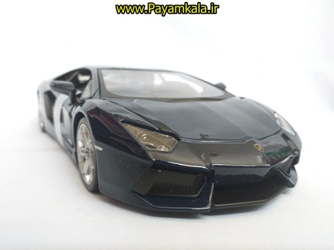 ماکت فلزی لامبورگینی اونتادور بزرگ (1:24)(LAMBORGHINI AVENTADOR LP 700-4 BY MAISTO) سرمه ای