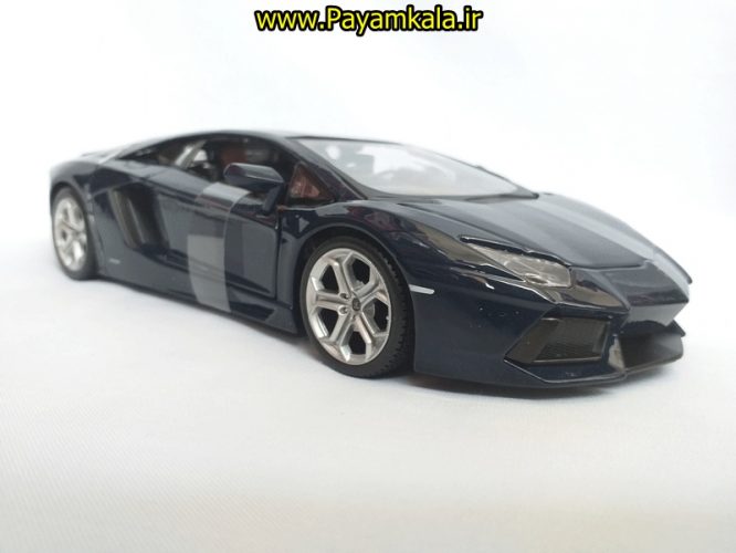 ماکت فلزی لامبورگینی اونتادور بزرگ (1:24)(LAMBORGHINI AVENTADOR LP 700-4 BY MAISTO) سرمه ای