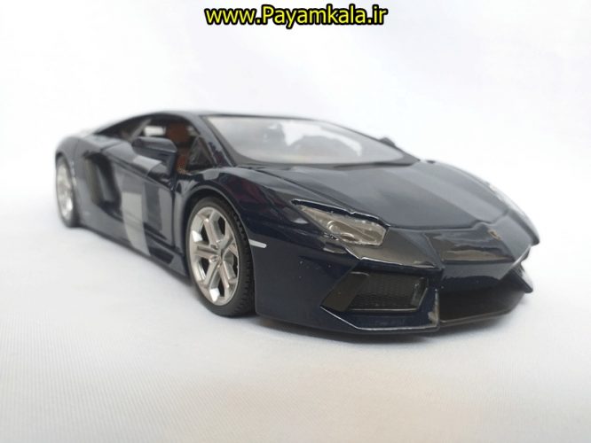 ماکت فلزی لامبورگینی اونتادور بزرگ (1:24)(LAMBORGHINI AVENTADOR LP 700-4 BY MAISTO) سرمه ای