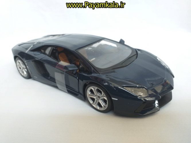 ماکت فلزی لامبورگینی اونتادور بزرگ (1:24)(LAMBORGHINI AVENTADOR LP 700-4 BY MAISTO) سرمه ای