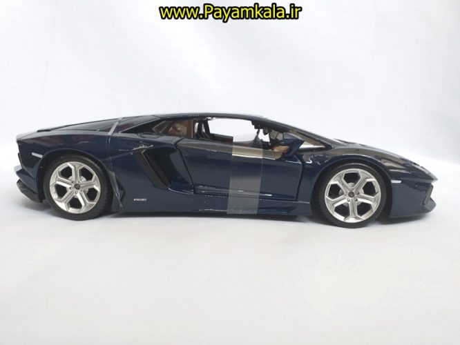 ماکت فلزی لامبورگینی اونتادور بزرگ (1:24)(LAMBORGHINI AVENTADOR LP 700-4 BY MAISTO) سرمه ای