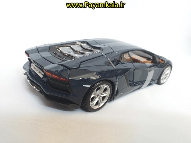 ماکت فلزی لامبورگینی اونتادور بزرگ (1:24)(LAMBORGHINI AVENTADOR LP 700-4 BY MAISTO) سرمه ای