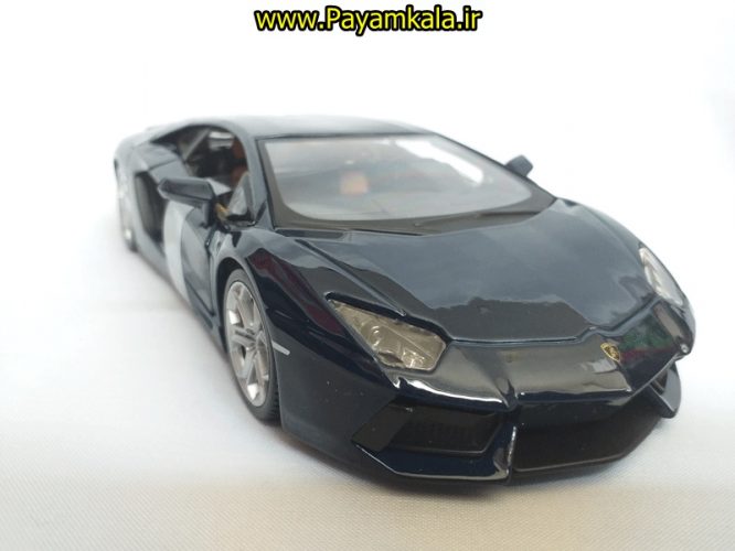 ماکت فلزی لامبورگینی اونتادور بزرگ (1:24)(LAMBORGHINI AVENTADOR LP 700-4 BY MAISTO) سرمه ای