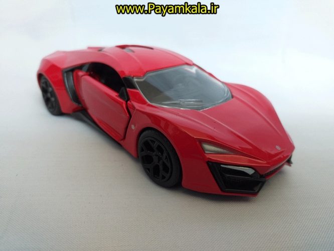 (بی جعبه) ماکت لایکن هایپراسپرت (Lykan HyperSport BY JADA) سریع و خشن قرمز