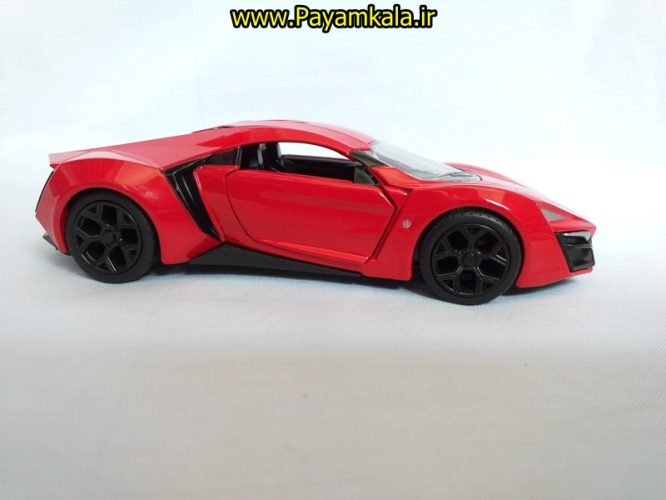 (بی جعبه) ماکت لایکن هایپراسپرت (Lykan HyperSport BY JADA) سریع و خشن قرمز