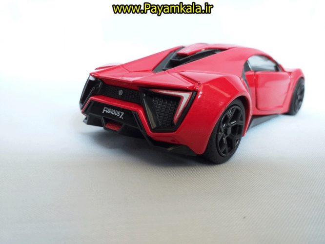 (بی جعبه) ماکت لایکن هایپراسپرت (Lykan HyperSport BY JADA) سریع و خشن قرمز