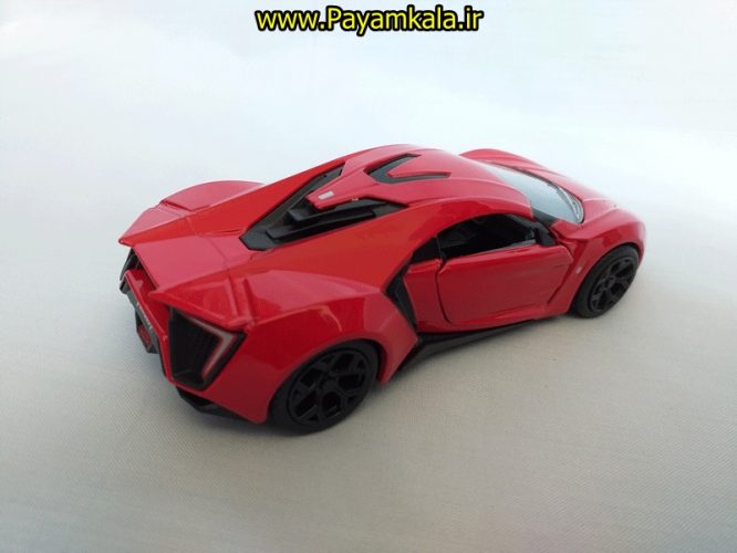 (بی جعبه) ماکت لایکن هایپراسپرت (Lykan HyperSport BY JADA) سریع و خشن قرمز