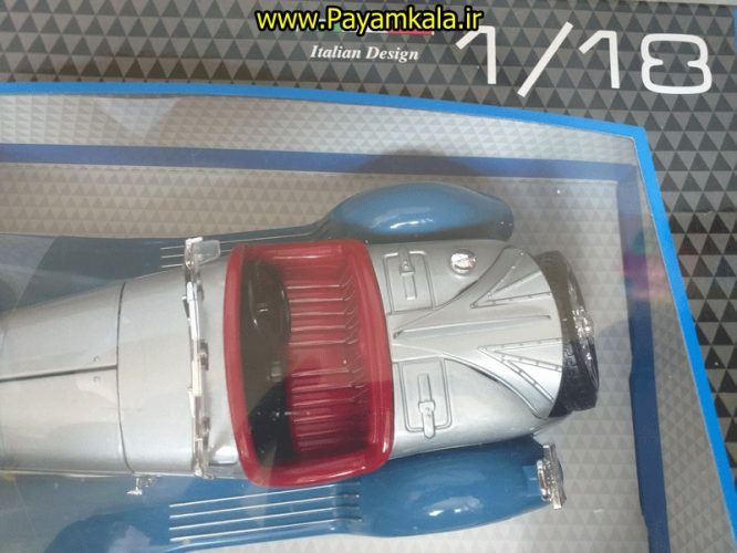 ماکت فلزی آلفا رومئو مقیاس (1:18) (Alfa Romeo 8C 2300 Spider Tourring (1932) BY BURAGO)