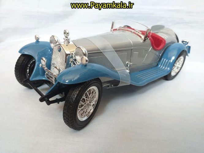 ماکت فلزی آلفا رومئو مقیاس (1:18) (Alfa Romeo 8C 2300 Spider Tourring (1932) BY BURAGO)