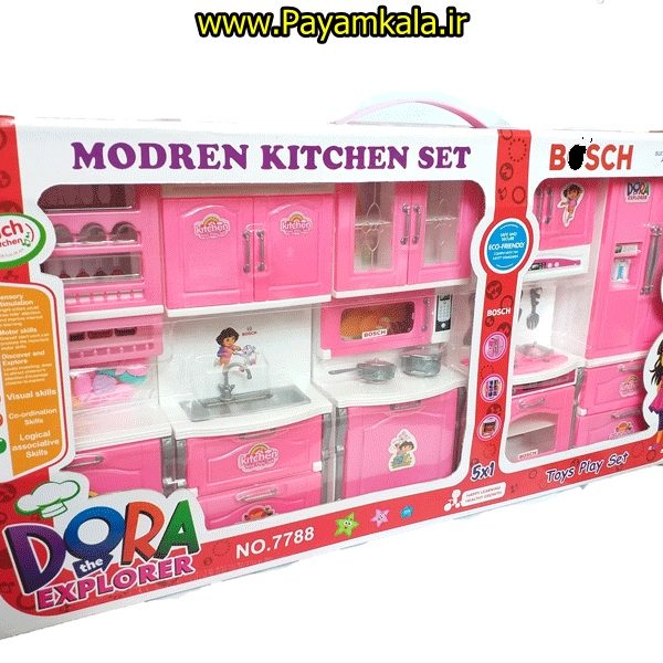 اسباب بازی ست 5تکه آشپز خانه دورا (DORA 7788) (MODREN KITCHEN SET)